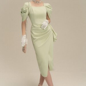 Courtney Puff Sleeve Midi Dress