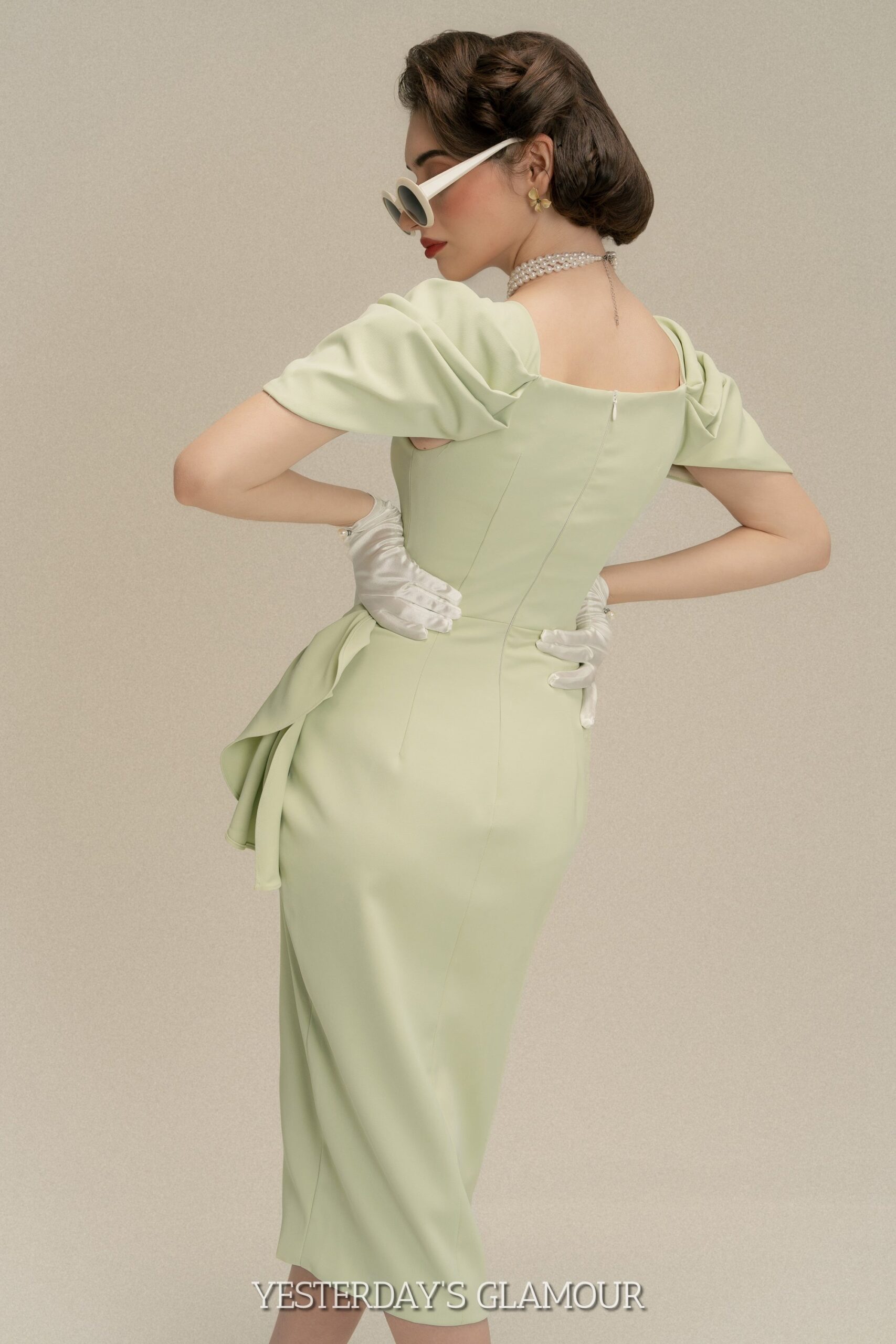 Courtney Puff Sleeve Midi Dress - Image 8