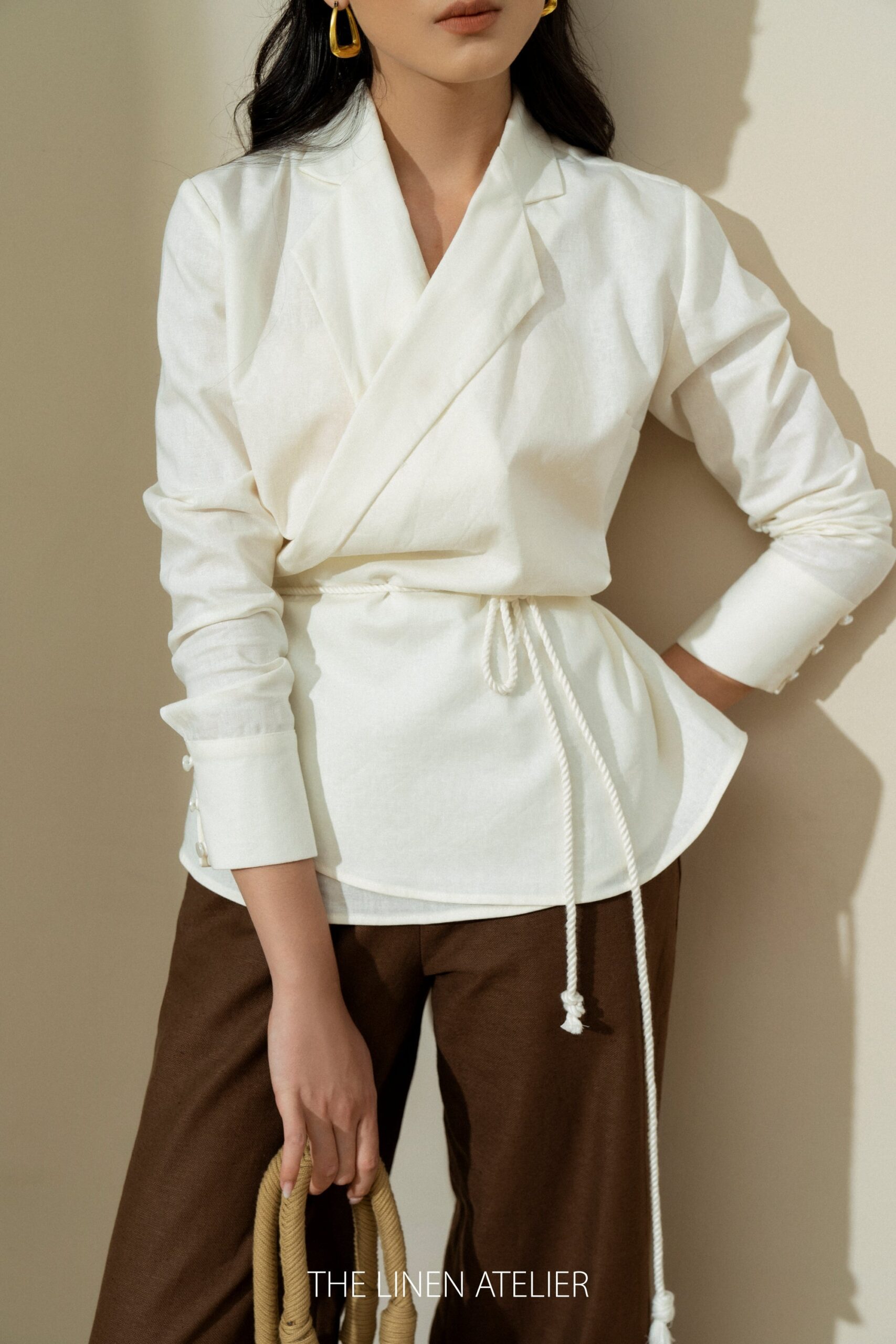 Sophia Wrap Around Linen Top