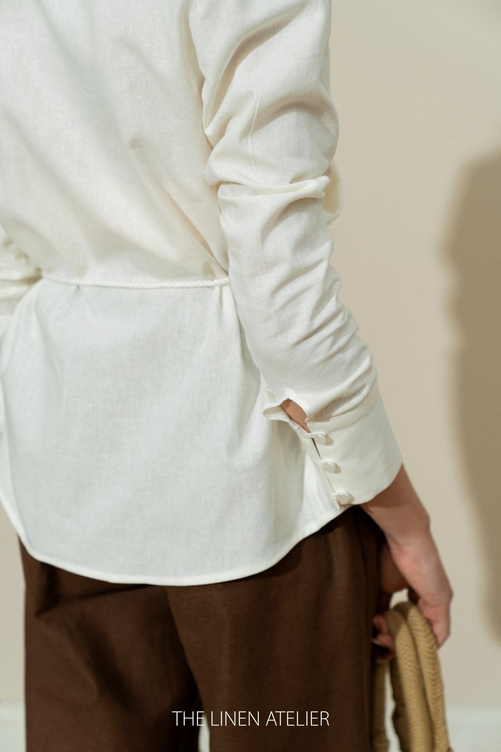 Sophia Wrap Around Linen Top - Image 5