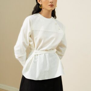 GIANNA Tied Waist Button On Top