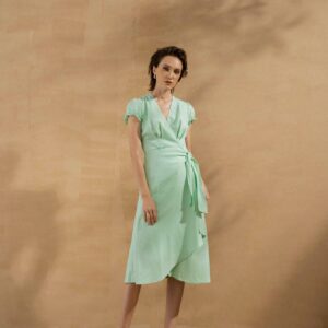 ELLIE Linen Wrap Dress
