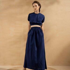 LUCY Linen Skirt And Top Set