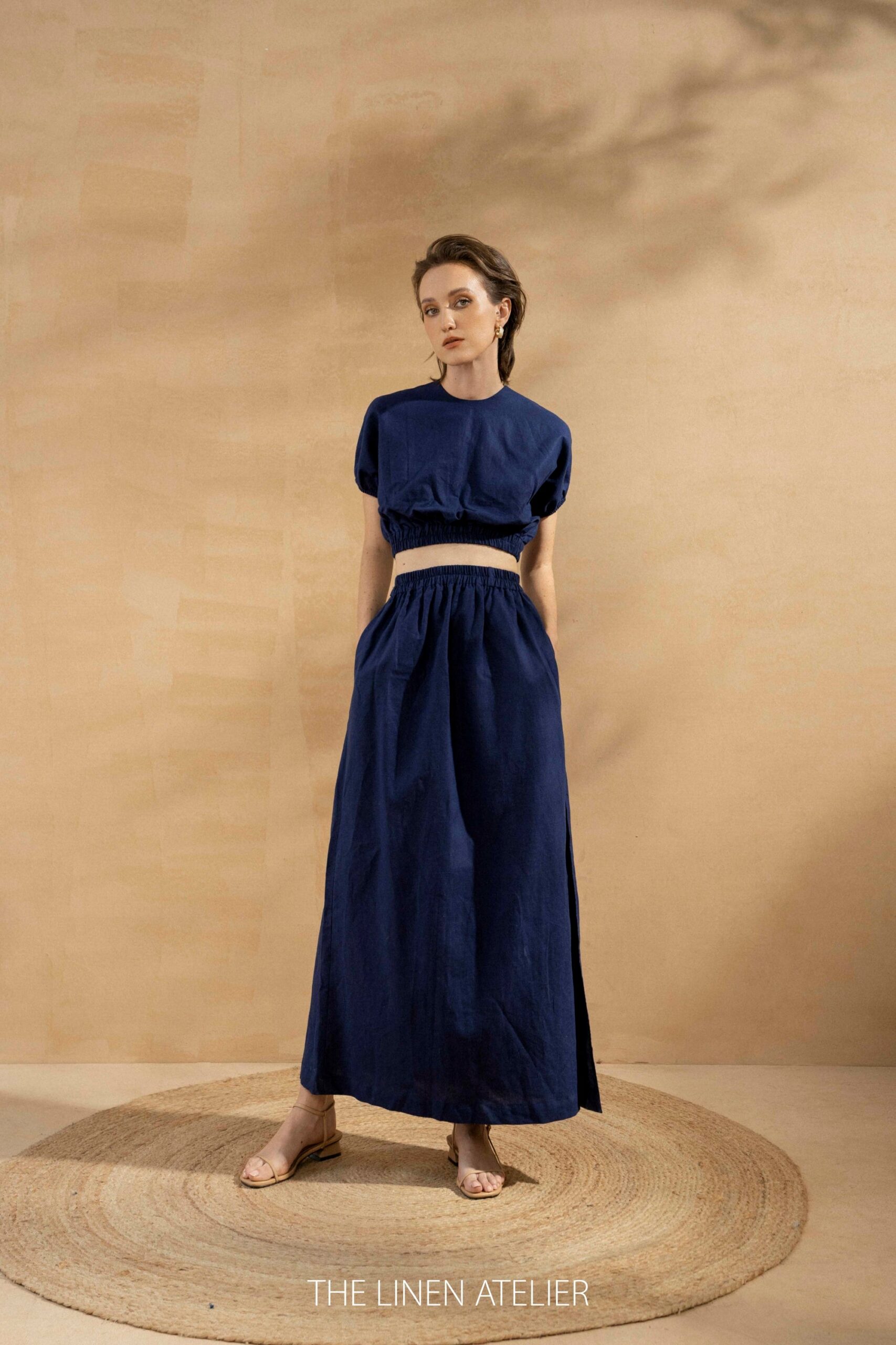 LUCY Linen Skirt And Top Set