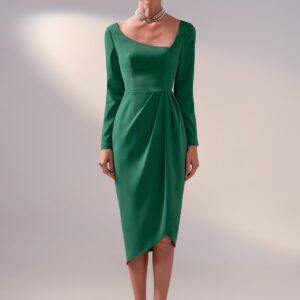 Brigitte Dress With Asymmetric Neckline