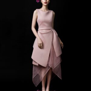 Angela Sleeveless Bridal Gown with Sheer Overlay