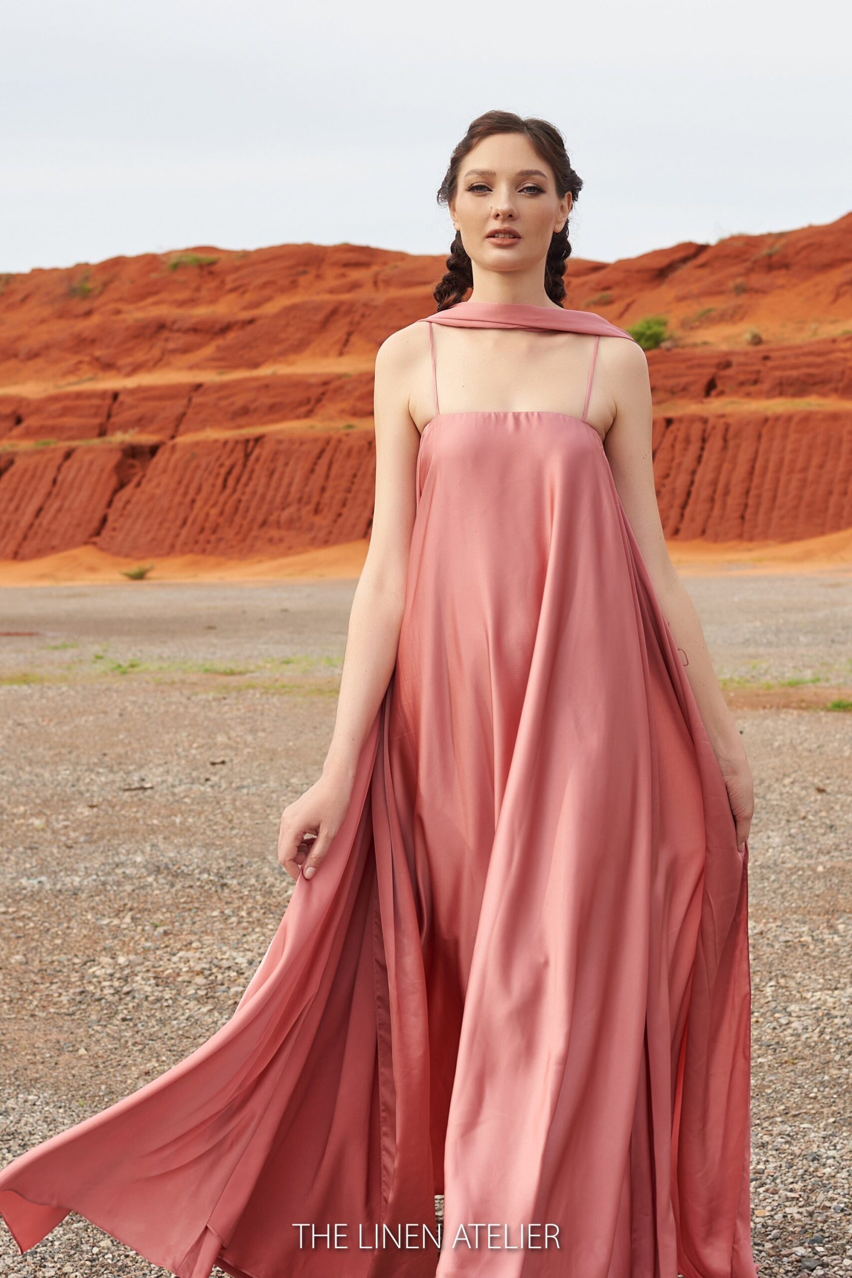 JENNA Women's Halter Loose Long Dress - Image 3