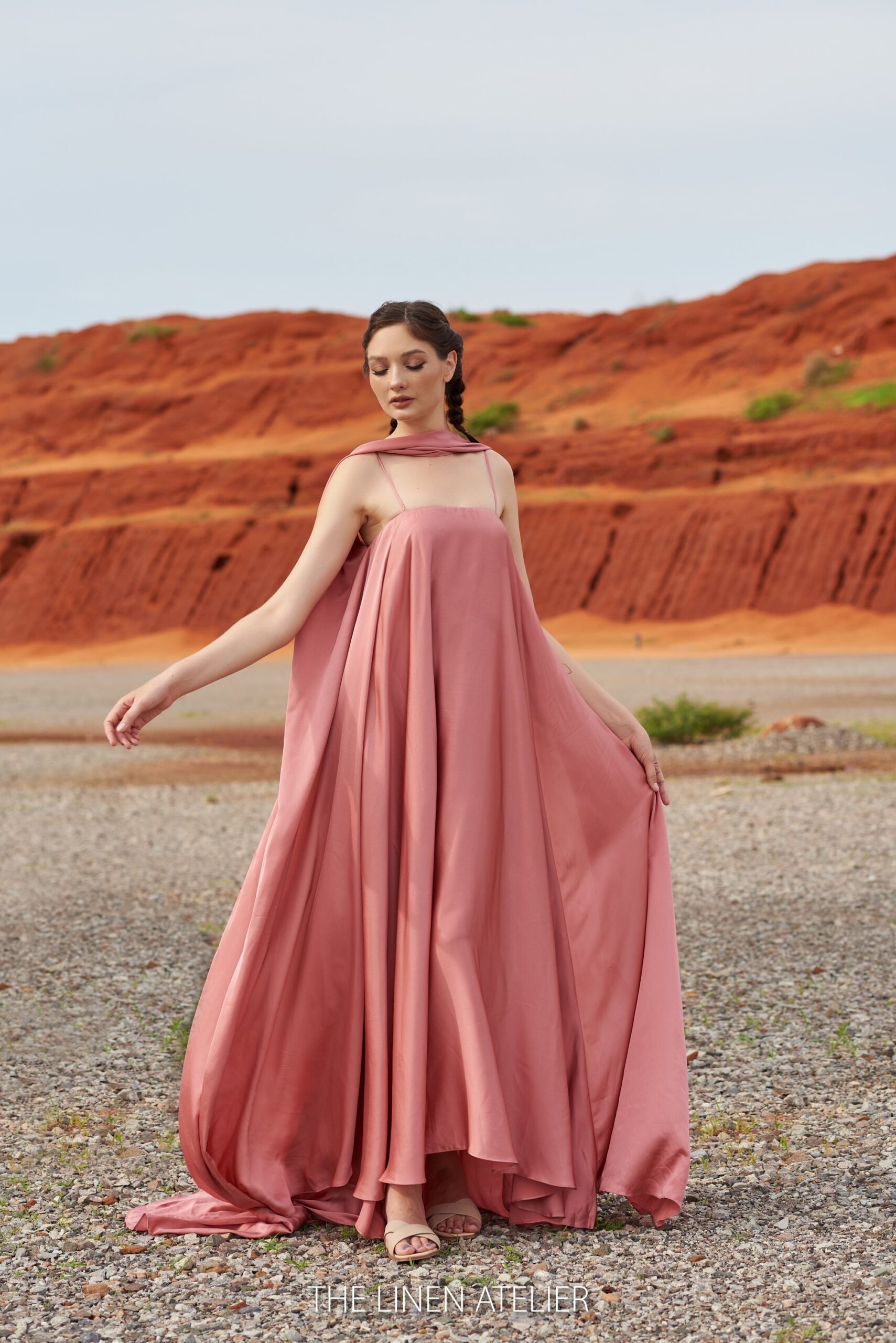 JENNA Women's Halter Loose Long Dress - Image 2