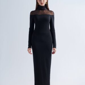 Daniela Cape-Effect Chiffon Midi Dress