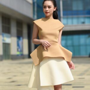 Elsa Modern Sleeveless Peplum Blouse