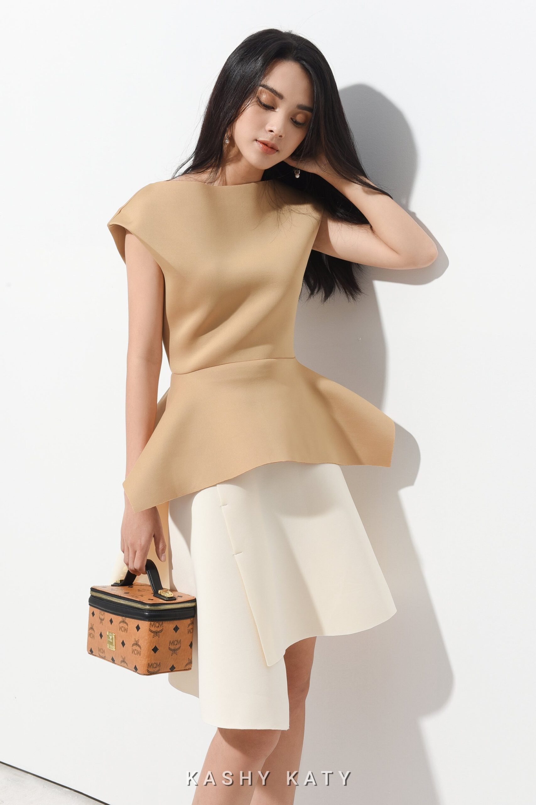 Elsa Modern Sleeveless Peplum Blouse - Image 6
