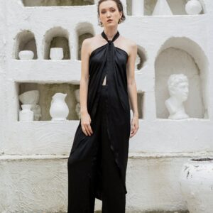 IHNA Halter Neck Long Top Pants Set