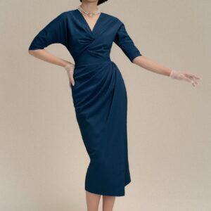 Blair Elegant Silhouette Wrap Dress