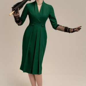 Diana Chic Pleated A-line Dress