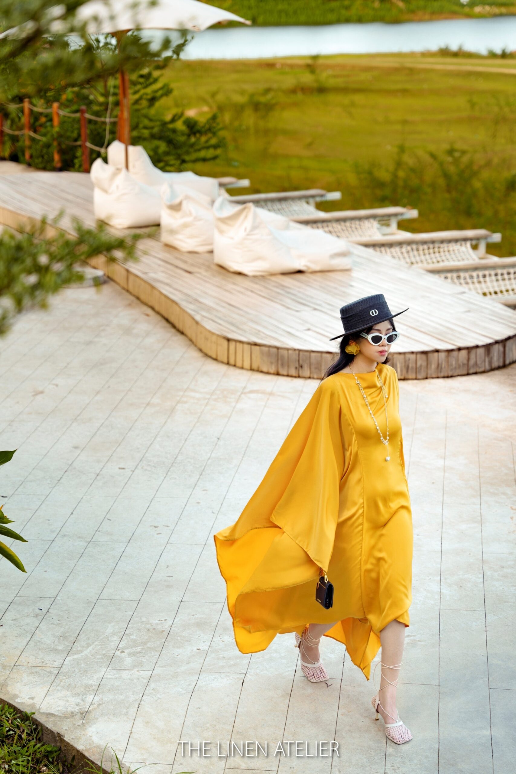 KENDALL Open Back Kaftan Dress - Image 5