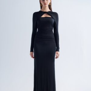 Alita Layered Cutout Draped Maxi Dress