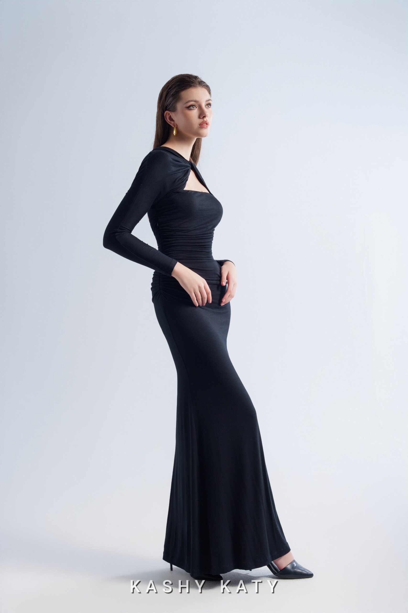 Alita Layered Cutout Draped Maxi Dress - Image 7